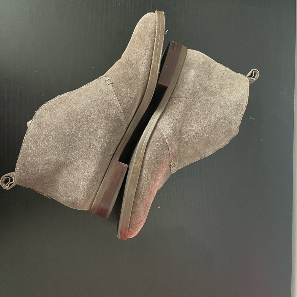 Franco Sarto Taupe Suede Ankle Boots
